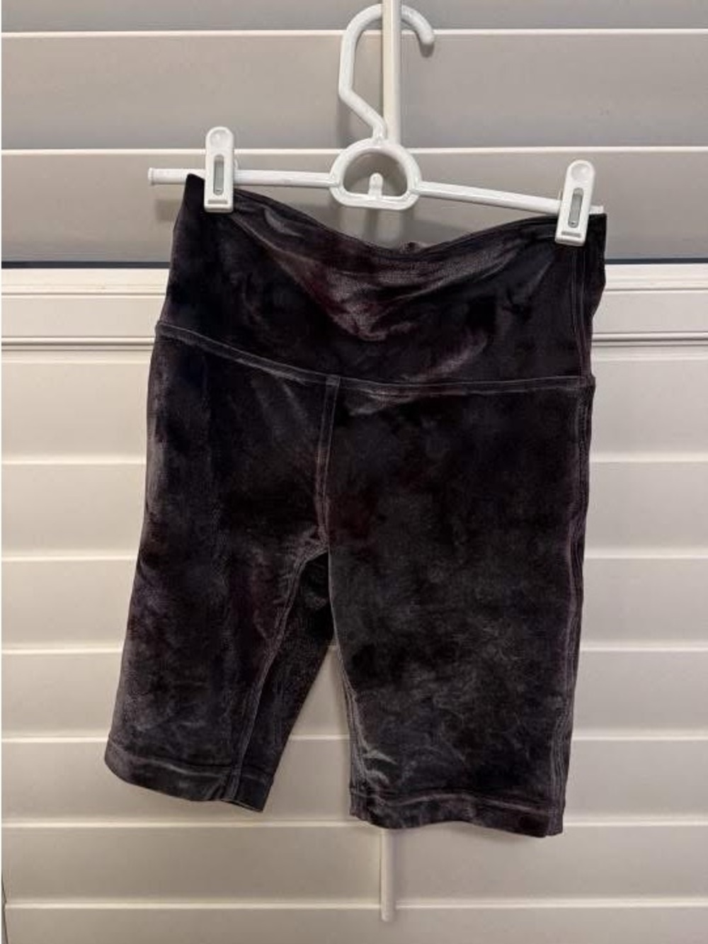 lululemon athletica Black Velvet-Look High-Waist Bike Shorts